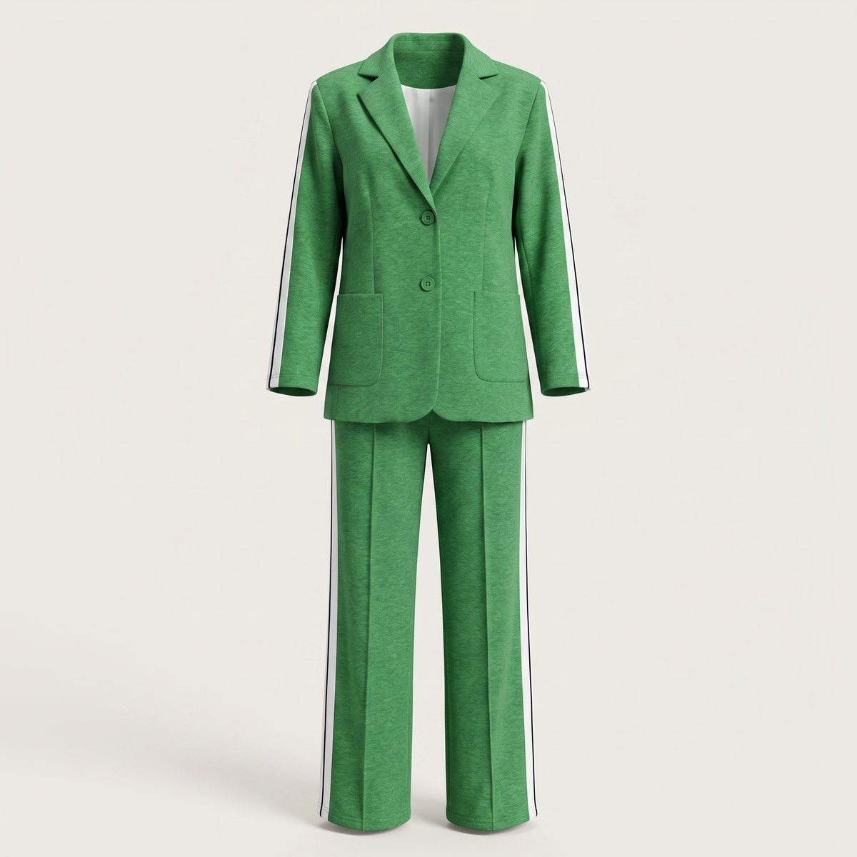 Damen Business Anzug - Zweiteiliges Set mit Blazer und weiter Hose mit Seitenschlitz