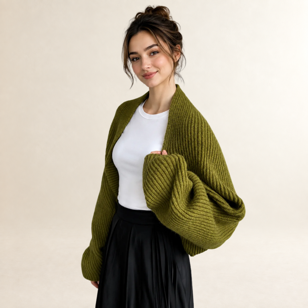 Damen Cardigan Offene Front Rippstruktur Lange Ärmel lockere Passform