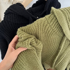Damen Kapuzen Cardigan - Reißverschluss, Taschen und weiter Schnitt