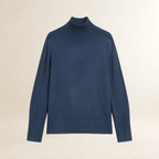 Damen Rollkragenpullover Langarm reguläre Passform Rippstruktur