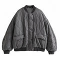Damen Steppjacke - Oversized Fit mit Druckknöpfen und Taschen
