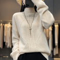 Damen-Turtleneck-Pullover mit strukturiertem Design und lockerer Passform