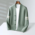 Herren Cardigan mit Knopfleiste - Kontrastdetails, lockere Passform