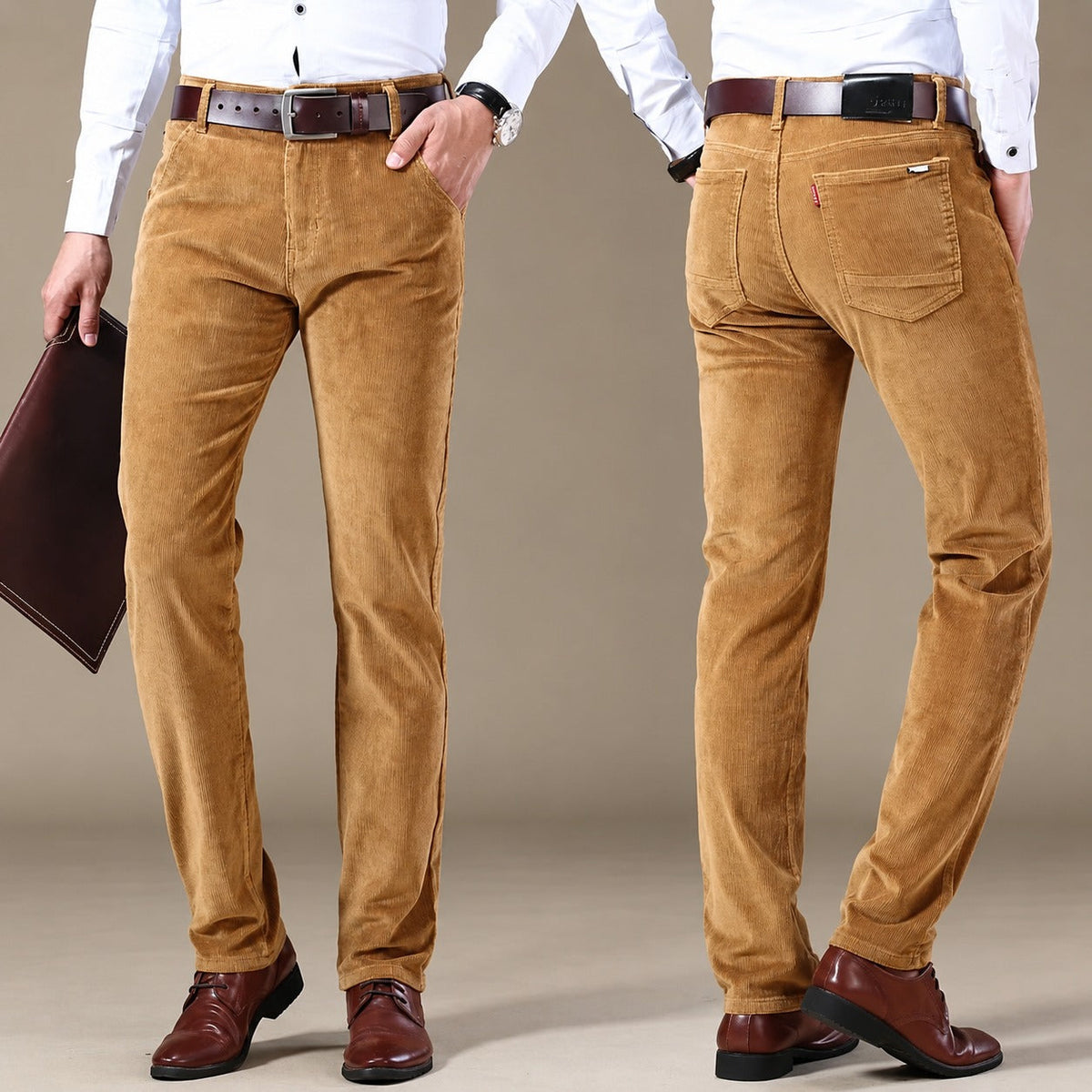 Herren Chino-Hosen - Taillierter Sitz mit 5-Taschen und moderner Form