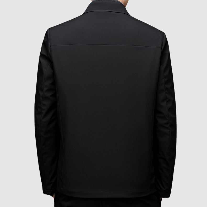 Herren Casual-Jacke mit Reißverschluss und Polokragen - Normale Passform