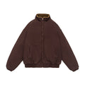 Herrenjacke mit Reißverschluss, Oversized und Stehkragen