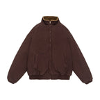 Herrenjacke mit Reißverschluss, Oversized und Stehkragen