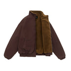 Herrenjacke mit Reißverschluss, Oversized und Stehkragen