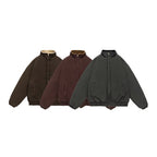 Herrenjacke mit Reißverschluss, Oversized und Stehkragen