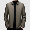 Herren Casual-Jacke mit Reißverschluss und Polokragen - Normale Passform