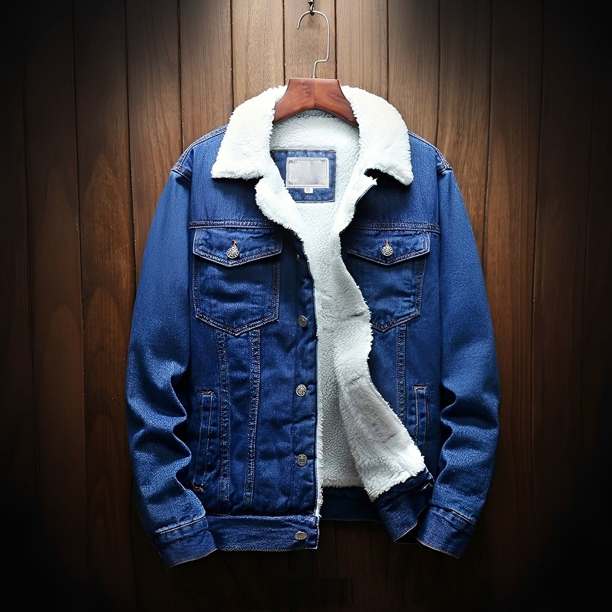 Herrenjacke mit klassischem Schnitt, Knöpfen und Brusttaschen