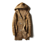 Herren Kapuzen-Cardigan - Knopfleiste, Seitentaschen, Lockerer Schnitt