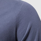 Herren Langarm T-Shirt mit Rundkragen und Logo-Patch - Normale Passform