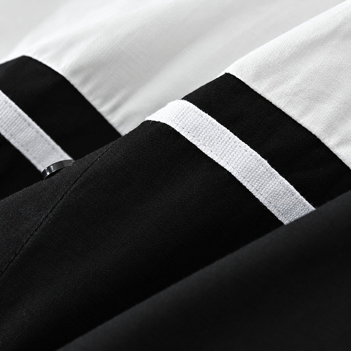 Herren Langarmhemd mit Farbblock-Design Knopfleiste Normale Passform