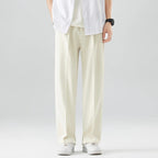 Herren-Hose mit lockerem Sitz, seitlichen Taschen und weitem Bein