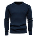 Herren Pulli mit Strukturiertem Rundhalsausschnitt - Langarmshirt Regular Fit