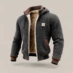 Herren Steppjacke - Kapuzenjacke mit Reißverschluss und Kontrastdetails