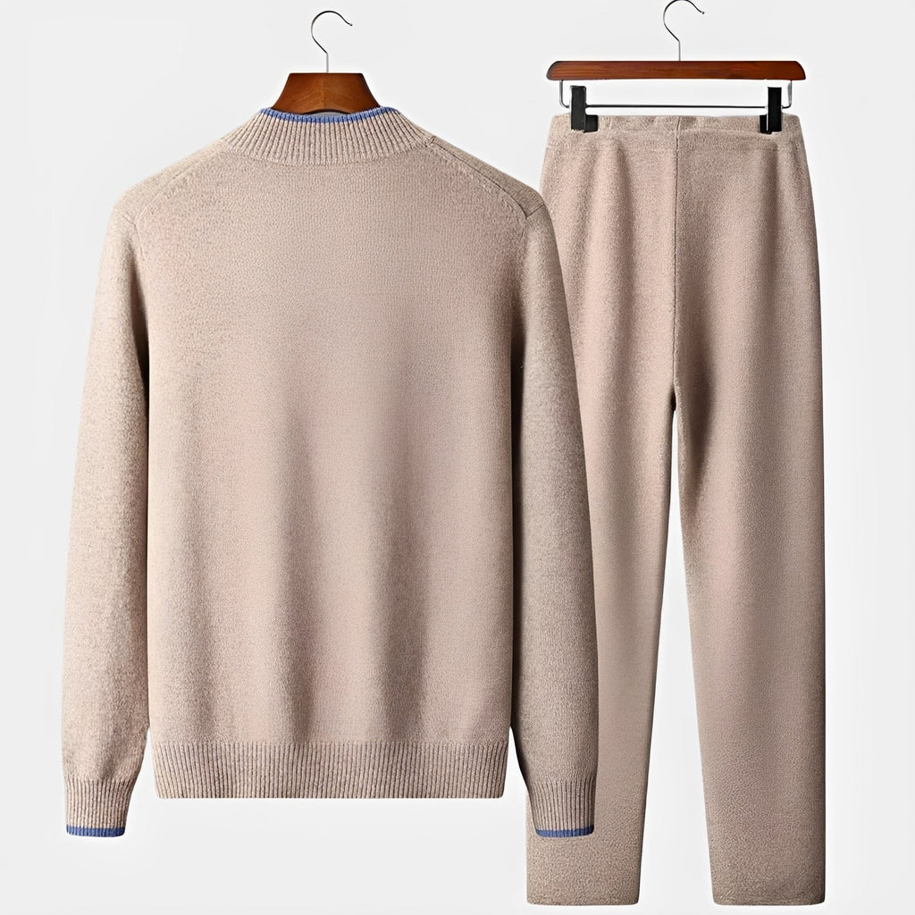 Herren-Trainingsanzug mit Reißverschluss-Cardigan und Hose - Moderner Schnitt, lässiger Stil