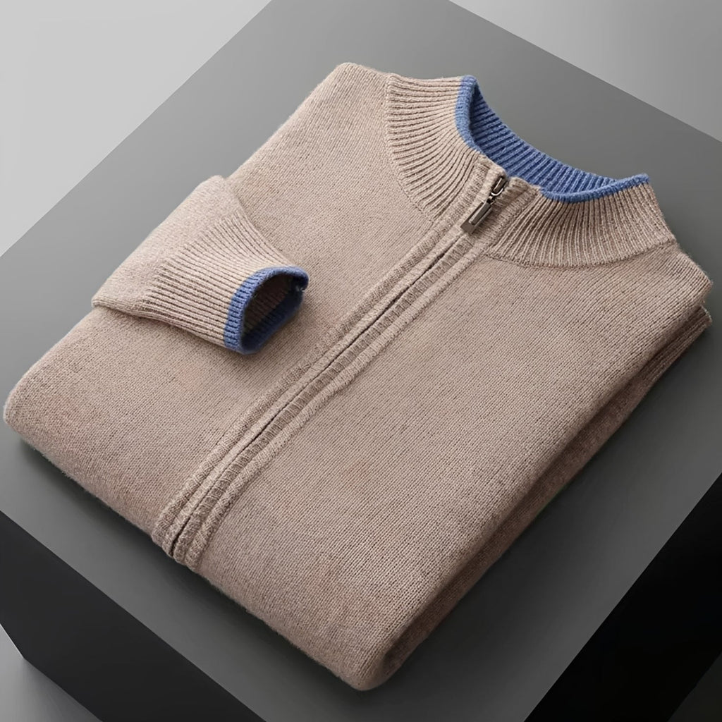 Herren-Trainingsanzug mit Reißverschluss-Cardigan und Hose - Moderner Schnitt, lässiger Stil