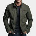 Herrenjacke mit Zipper, Stehkragen und Brusttaschen - Moderner Stil
