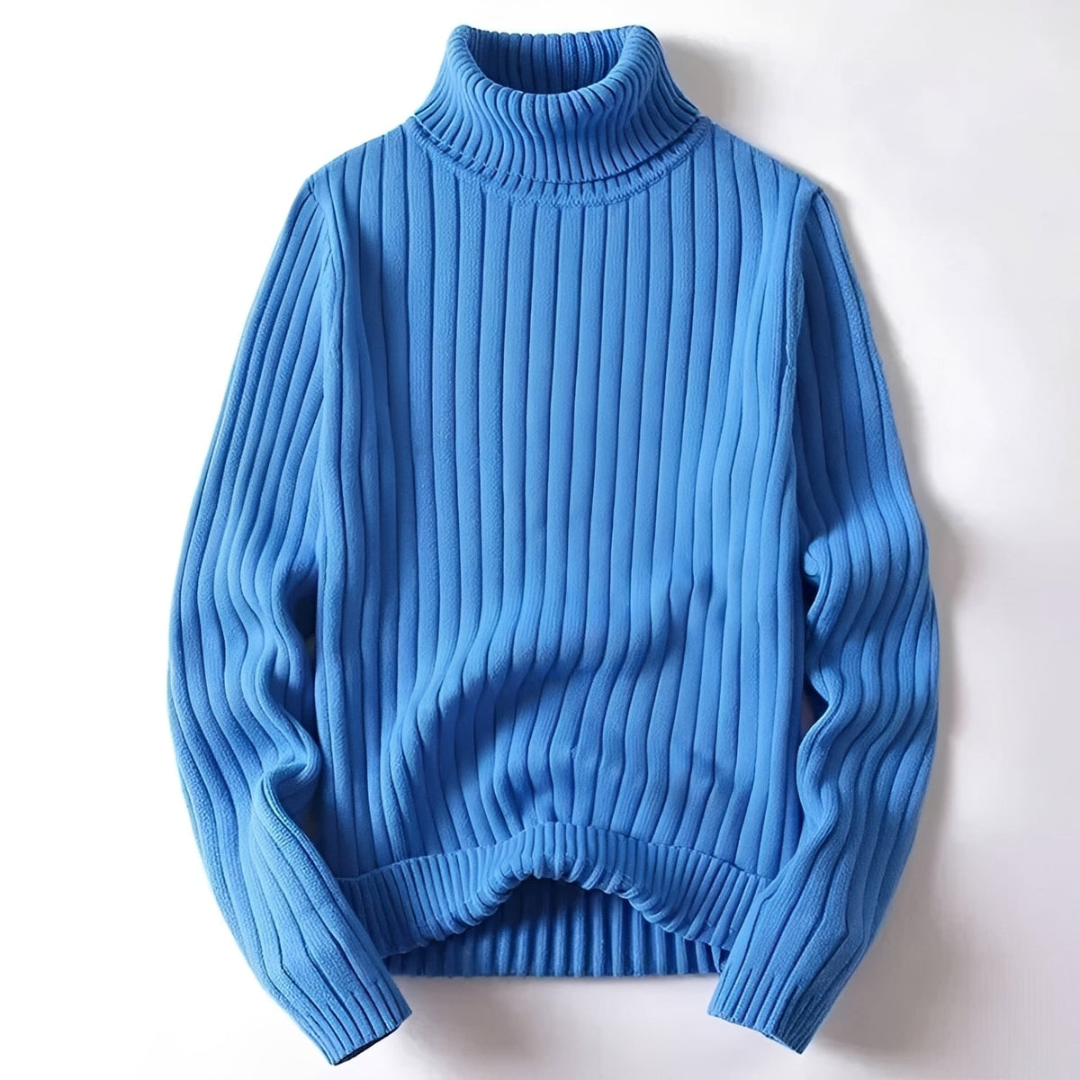 Herren-Turtleneck Pulli mit Rippenstruktur - Normaler Schnitt