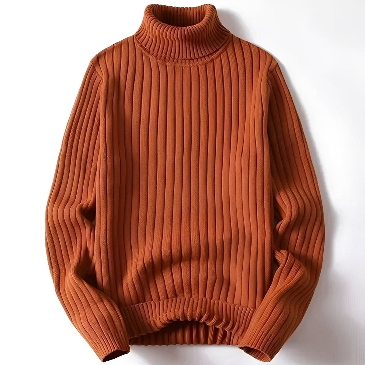 Herren-Turtleneck Pulli mit Rippenstruktur - Normaler Schnitt