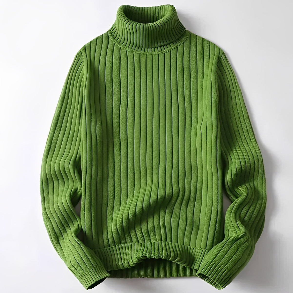 Herren-Turtleneck Pulli mit Rippenstruktur - Normaler Schnitt