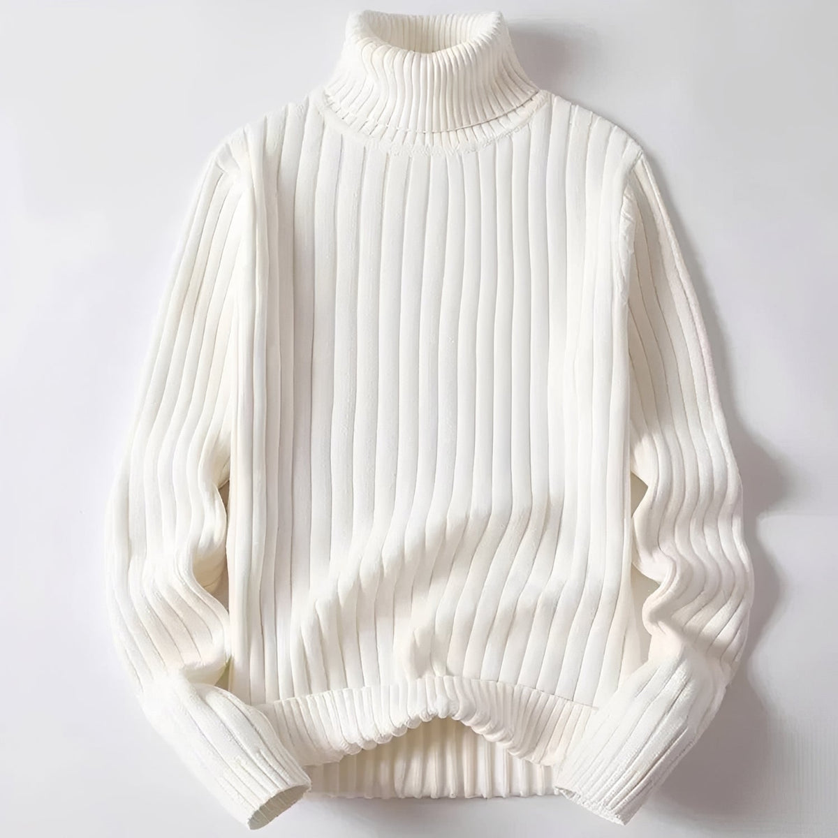 Herren-Turtleneck Pulli mit Rippenstruktur - Normaler Schnitt