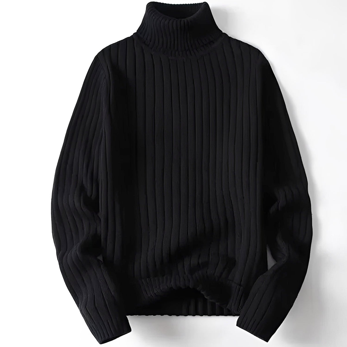 Herren-Turtleneck Pulli mit Rippenstruktur - Normaler Schnitt