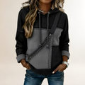 Hoodie für Damen - Kapuzenjacke mit Reißverschluss und seitlichen Reißverschlusstaschen