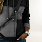 Hoodie für Damen - Kapuzenjacke mit Reißverschluss und seitlichen Reißverschlusstaschen