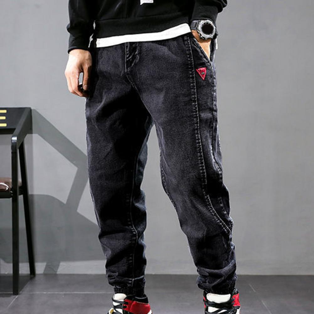 Baggy-Jeans für Herren, lässige Passform, verstellbare Taille