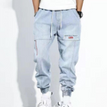 Baggy-Jeans für Herren, lässige Passform, verstellbare Taille