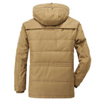Winterparkas für Herren mit Kapuze, reguläre Passform, mehrere Taschen