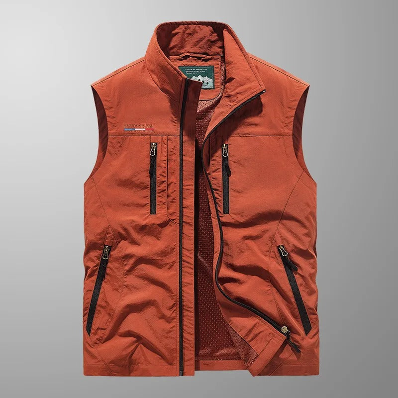 Herren-Cargojacke - Lässiger Schnitt, mehrere Taschen, Stehkragen