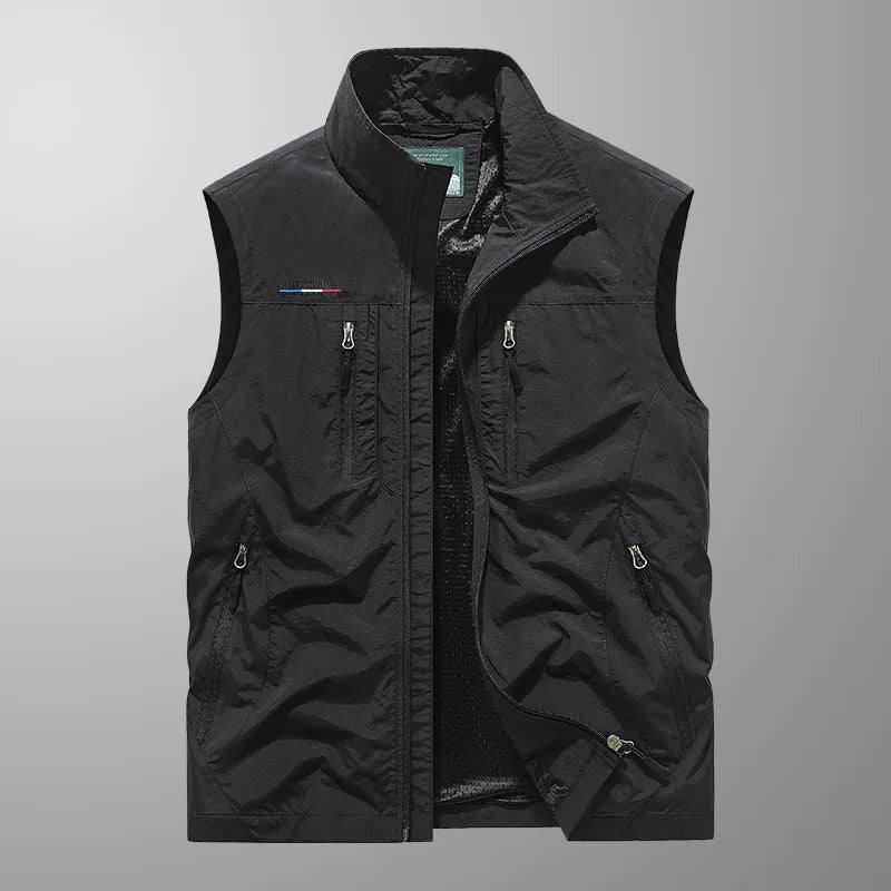 Herren-Cargojacke - Lässiger Schnitt, mehrere Taschen, Stehkragen