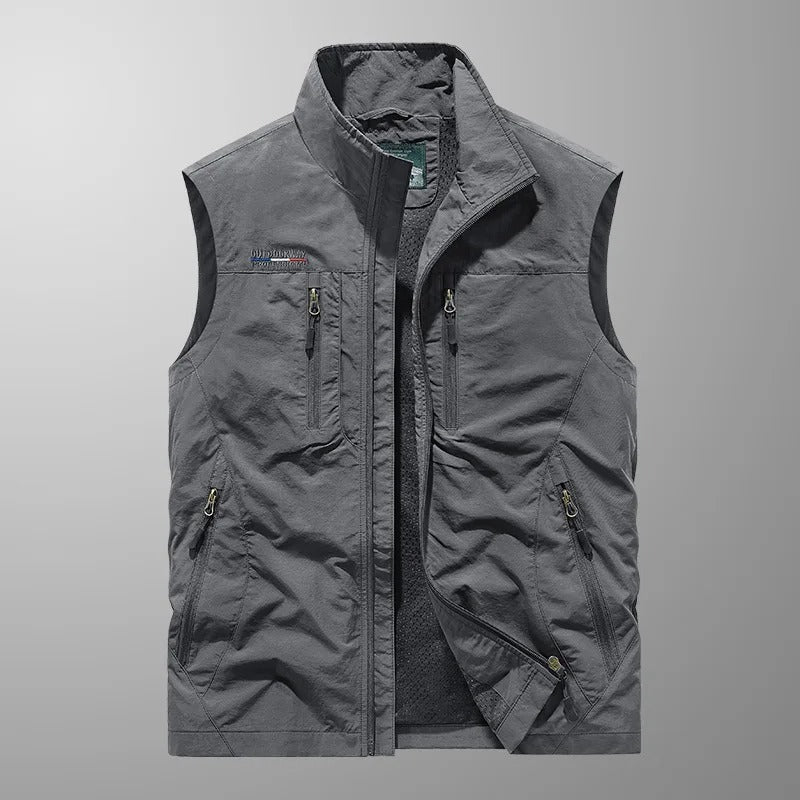 Herren-Cargojacke - Lässiger Schnitt, mehrere Taschen, Stehkragen