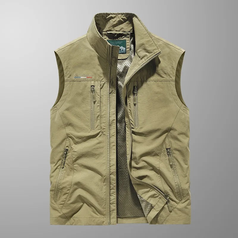 Herren-Cargojacke - Lässiger Schnitt, mehrere Taschen, Stehkragen