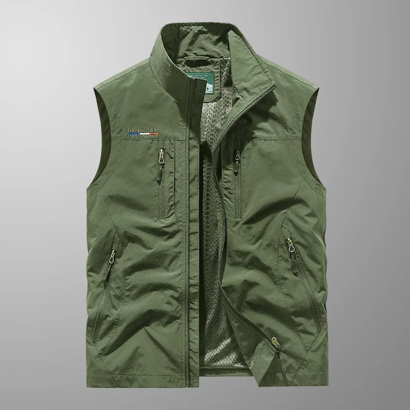 Herren-Cargojacke - Lässiger Schnitt, mehrere Taschen, Stehkragen