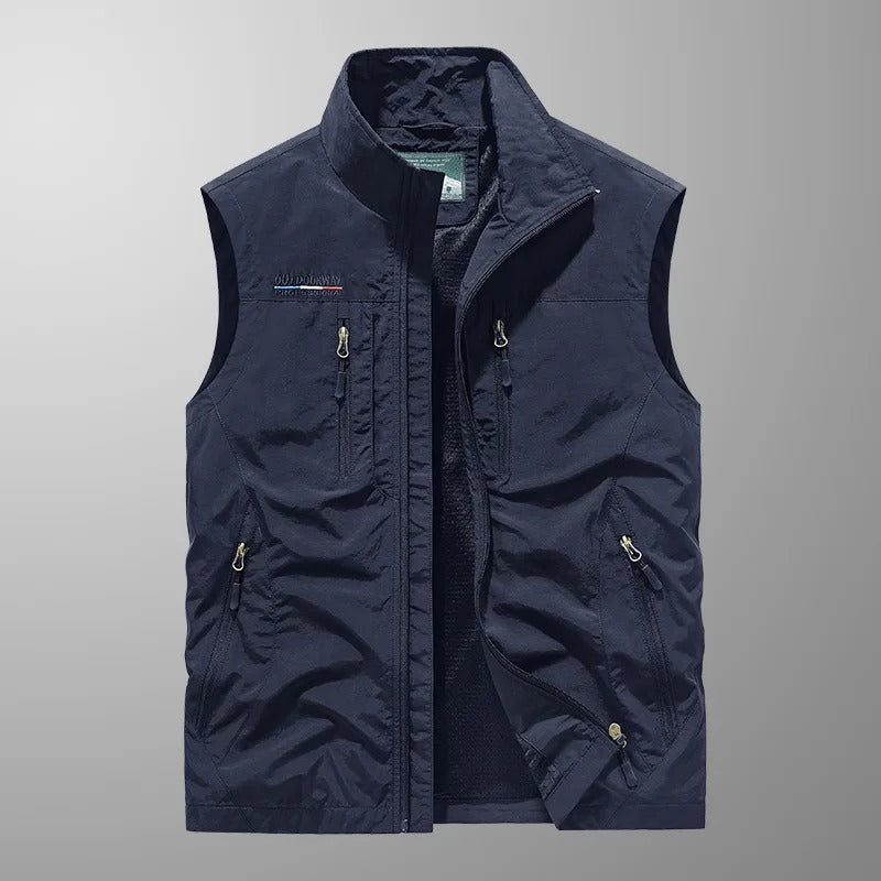Herren-Cargojacke - Lässiger Schnitt, mehrere Taschen, Stehkragen