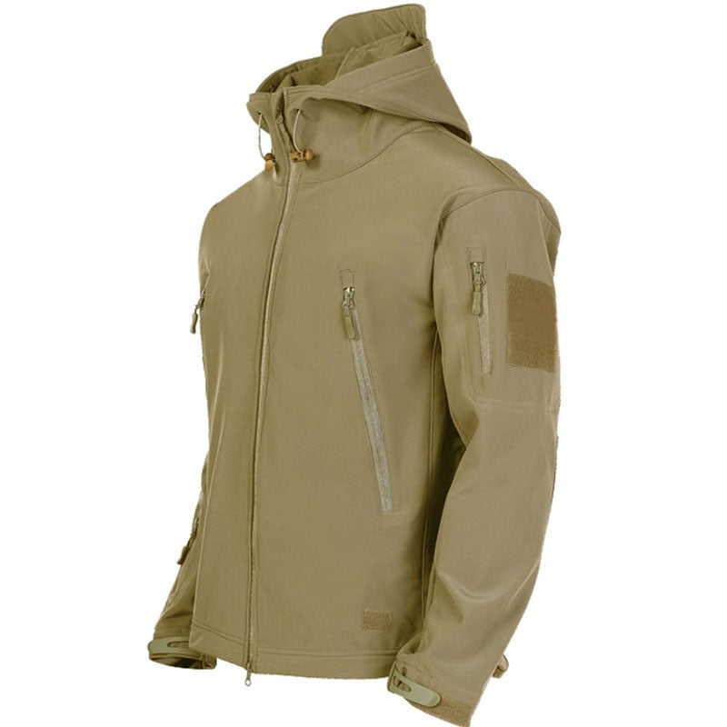 Herrenjacke für draußen mit Kapuze und Reißverschlusstaschen