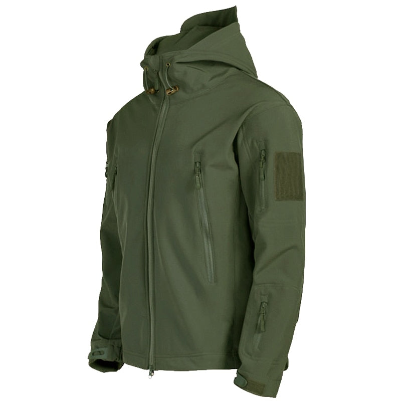 Herrenjacke für draußen mit Kapuze und Reißverschlusstaschen