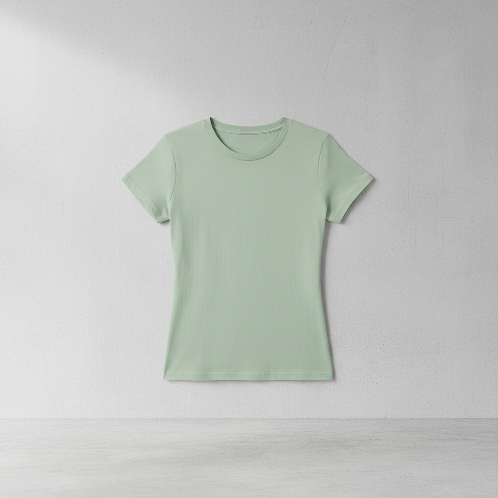 Grünes Baumwoll-T-Shirt