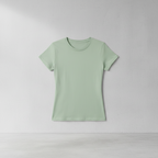 Grünes Baumwoll-T-Shirt