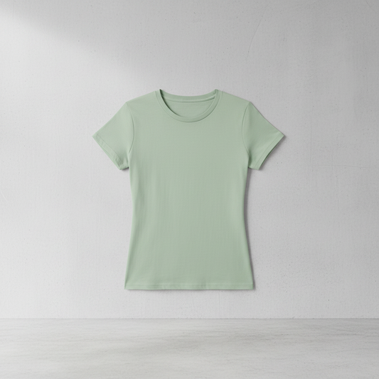 Grünes Baumwoll-T-Shirt