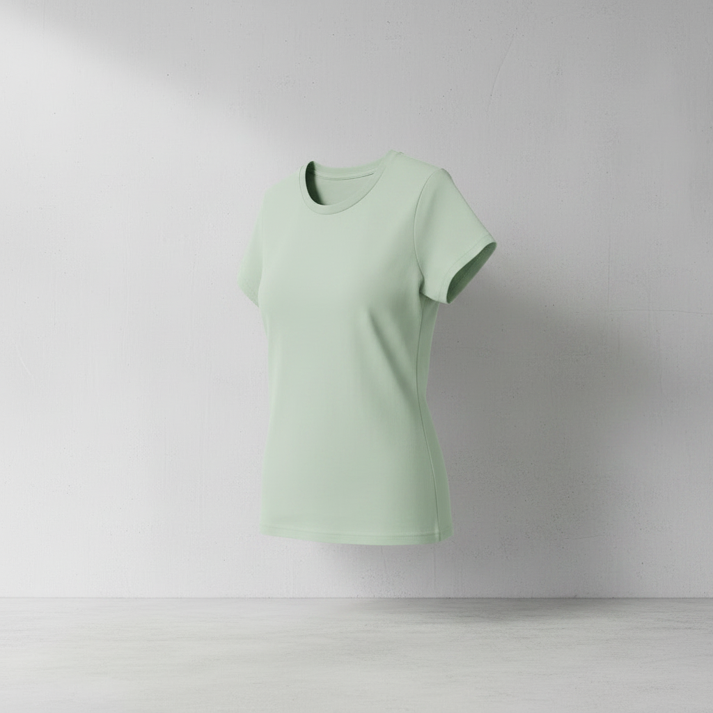 Grünes Baumwoll-T-Shirt