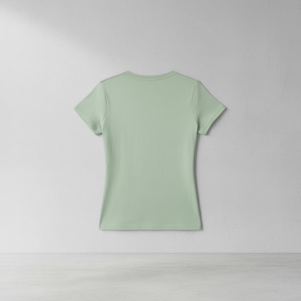 Grünes Baumwoll-T-Shirt